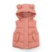 Baby Deals!Toddler Girl Clothes Clearance Toddler Baby Boys Girls Sleeveless Jacket Vest Winter Solid Down Coats Ears Hooded Outer Outwear Outfits Solid Color Windproof Padded Vest 1-7 Years