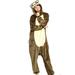 Tregren Women Men Animal Costume Jumpsuit Long Sleeve Plush Pajamas Button Down Romper Cosplay Outfit