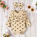 eczipvz Baby Girl Clothes Baby Girls Two-piece Suit Heart Print Ribbed Bow Romper Tops+ Pants Headband Baby Girl (Beige 3-6 Months)