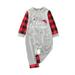 Manxivoo Christmas Pajamas Infant Boys Girls Romper Jumpsuit Family Pajamas Christmas Letter Printed Long Sleeve Sleepwear Matching Outfit Set Home Wear Pajamas Grey