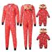 Ediodpoh Kids Child Deer Hooded Romper Jumpsuit Family Pajamas Sleepwear Christmas Outfit Christmas Pajamas for Family Red 4-5 Years