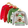 Esaierr 2-7Y Girls Boys Knit Xmas Sweater Toddler Baby Christmas Pullover Knitwear Skin-Friendly Jumper Tops Kids Autumn Winter Knit Sweater