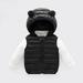 Baby Deals Spring Savings!12 Months-5 Years Toddler Girl Bear Puffer Vest with Hoode Zip up Black Toddler Vest Puffer Winter Baby Puffer Vest Snowcoat Light Puffer Jacket Outwear Windproof Clothes