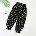 eczipvz Baby Girl Clothes Toddler Kids Baby Girls Boys Cotton Polka Dots Linen Elastic Basic Long Pants Bloomers Casual (Black 9-10 Years)