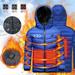 4-15 Years Kids Heated Boys and Girls Hooded Heating Jackets Coat Thick Waterproof Heated Black Coat for Kids Windproof Heated USB Charging Electric Coat Body Warmer Outdoor Electric Insulated Coat