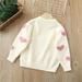 eczipvz Baby Girl Clothes Toddler Children Kids Baby Girls Long Sleeve Love Print Pearl Sweater Outer Outfits Kid (White 5-6 Years)