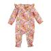 Mud Pie Baby Girls Fall Floral One-Piece / Romper-9-12 Months