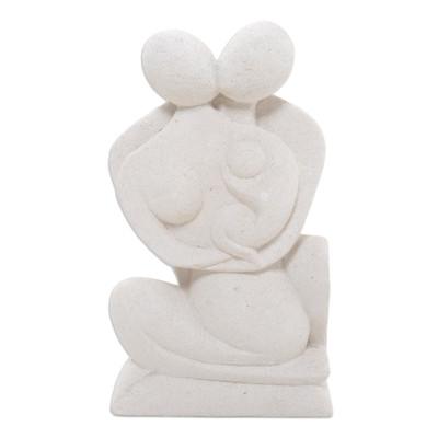 'Happy Family' - Handcrafted Stone Sculpture from Indonesia