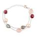 Glamorous Glisten,'Multi-Gemstone Station Strand Bracelet from India'