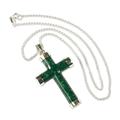 'Maya Hope' - Handcrafted Sterling Silver Jade Pendant Cross Necklace