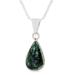 Falling Drop,'Green Jade Teardrop Pendant Necklace from Guatemala'