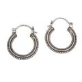 One Inch Diameter Sterling Silver Hoop Earrings 'On Rotation'