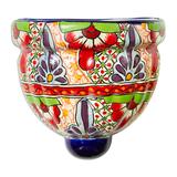 Talavera Garden,'Ceramic Wall Planter Hand Crafted in Mexico'