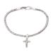 Cross the Line,'Balinese Handcrafted Bracelet with Cross Charm'