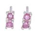 Empress of Passion,'Faceted Round Ruby Stud Earrings in a High Polish Finish'