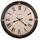 Howard Miller Atwater Wall Clock 24 in Dark Rubbed Bronze Metal Indoor Oversized Round Wall Clock with Aged Dial and Roman Numerals | 625498