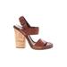 Vince. Heels: Brown Solid Shoes - Women's Size 10 - Open Toe
