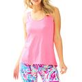 Lilly Pulitzer Tops | Lilly Pulitzer Kinsey Cotton Tank Top Medium Women’s Pink Guc 24192 | Color: Pink | Size: M