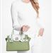 Michael Kors Bags | Michael Kors Carmen Medium Color-Block Faux Saffiano Leather Belted Satchel | Color: Green/White | Size: Medium 11"W 7.75"H 5"D