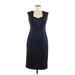 Anne Klein Casual Dress - Sheath: Blue Jacquard Dresses - Women's Size 6