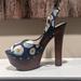 Jessica Simpson Shoes | New In Box Women's 7.5 M Jessica Simpson Dnim Blue Open-Toe Platforms | Color: Blue | Size: 7.5