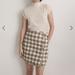 Madewell Skirts | Madewell Quilted Mini Gingham Skirt | Color: Brown/Cream | Size: 6