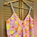 Lilly Pulitzer Dresses | Lilly Pulitzer Vtg White Label Sz 12 Daisy Chain Strap Dress Pineapple Print Y2k | Color: Orange/Pink | Size: 12