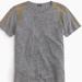 J. Crew Tops | J.Crew Women’s Grey Studded Shoulders Speckled T-Shirt Size Xxs | Color: Gold/Gray | Size: Xxs