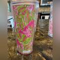 Lilly Pulitzer Dining | Lilly Pulitzer 16 Oz Insulated Mug. No Lid. Like New Condition. | Color: Green/Pink | Size: Os