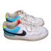 Nike Shoes | Nike Court Vision Low Sneakers Skate Shoes Guc White Aqua Blue Neon Size 8 | Color: Blue/White | Size: 8