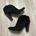 Nine West Shoes | Nine West Black Suede Block Heel Booties Sz 9.5 | Color: Black | Size: 9.5