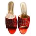 Michael Kors Shoes | Micheal Kors Size 10 Like New Orange W/ Gold Grommets Cork Platform Heel | Color: Orange | Size: 10