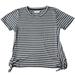 Madewell Tops | Madewell Size Small Women’s Short Sleeve Cropped Striped T-Shirt With Side Ties | Color: Blue/White | Size: S