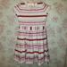 Kate Spade Dresses | Kate Spade Girls Pink/Red Stripe Party Dress Fit & Flare Holiday Christmas 7y | Color: Pink/Red | Size: 7g