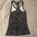 Lululemon Athletica Tops | Lululemon Floral Racerback Tank Top-Size 4 | Color: Black/White | Size: 4