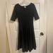 Lularoe Dresses | Lularoe Black Textured Amelia Dress | Color: Black | Size: M