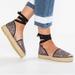 Free People Shoes | New Free People Glitter Espadrilles Gladiator Shoes Size 40 Us 9.5 | Color: Black/Purple | Size: 9.5