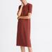 Madewell Dresses | Madewell Heather Rusty Short Sleeve Ribbed Pocket Tee Midi Dress | Color: Orange/Red | Size: Xxl
