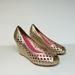 Lilly Pulitzer Shoes | Lilly Pulitzer Resort Chic Gold Leather Basketweave Open Toe Wedge Size 7 | Color: Gold | Size: 7