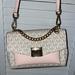 Michael Kors Bags | Michael Kors Lita Medium Two-Tone Logo Crossbody Bag | Color: Cream/Pink | Size: Os