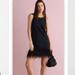 J. Crew Dresses | Jcrew Crepe Feather Trim Shift Dress Sz Small Nwt | Color: Black | Size: S