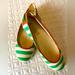 Nine West Shoes | Nine West Summer Flat Stripped Shoes | Color: Green | Size: 8