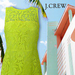 J. Crew Dresses | J.Crew Lace Dress In Citron Neon Yellow Size 0-Xs Fitted | Color: Yellow | Size: 0