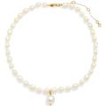 Kate Spade Jewelry | Kate Spade New York Gold-Tone Freshwater Pearl Pendant Necklace, 16" + 3 | Color: Gold/White | Size: Os