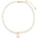 Kate Spade Jewelry | Kate Spade New York Gold-Tone Freshwater Pearl Pendant Necklace, 16" + 3 | Color: Gold/White | Size: Os