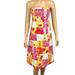 Lilly Pulitzer Dresses | Lilly Pulitzer Size 8 Francesca Kings Court Patch Strapless Dress | Color: Pink/Yellow | Size: 8