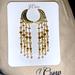 J. Crew Jewelry | J.Crew Statement Moon Chandelier Earings | Color: Gold/White | Size: Os