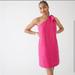 J. Crew Dresses | J.Crew Linen Shift Mini Dress One Shoulder Size Xl | Color: Pink | Size: Xl