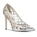 Nine West Shoes | Nine West Womens Tatum Silver Mirror Lattice Stiletto Heels Pumps Shoes 11 New | Color: Silver | Size: 11