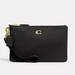 Coach Bags | Coach Polished Pebble Leather Small Zip-Top Wristlet | Color: Black | Size: Os